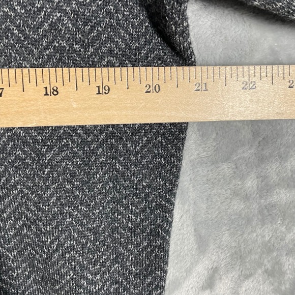 BONOBOS Men's Herringbone Quarter Zip Sweater 100% Merino Wool Gray Size M - Picture 8 of 9